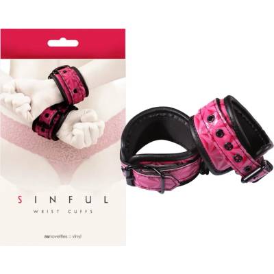 Белезници за ръце, розови - Sinful Wrist Cuffs (NSTOYS0215)