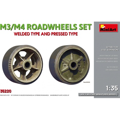 Miniart M3/M4 ROADWHEELS SET. WELDED TYPE AND PRESSED TYPE 1:35