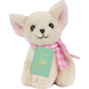 Studio Pets Плюшена играчка Studio Pets - Чихуахуа Пинки с куфарче, паспорт и стикери, 8 cm (6525)