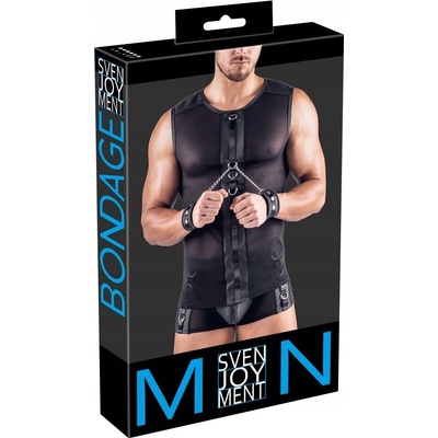 Svenjoyment Bondage Tričko bez Rukávov s Putami L Čierne