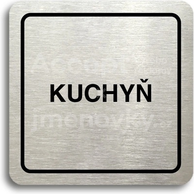 ACCEPT Piktogram kuchyň - stříbrná tabulka - černý tisk