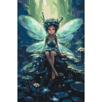 MALUJEŠ Malování podle čísel MOTÝLÍ VÍLA Rozměr 60 x 80 cm Rámování vypnuté plátno na rám