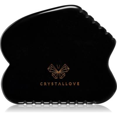CRYSTALLOVE Black Obsidian Contour Gua Sha масажно приспособление