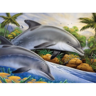 Maľovanie podľa čísiel formát A3 Delfíny