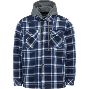 Image 1 of Gelert Поларено яке Gelert Men's Sherpa Fleece Long Sleeve Button-Up Sherpa Jacket - Navy/White