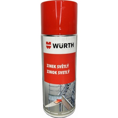 WURTH ZÁKLADNÍ ZINKOVÁ OCHRANA ZINKOVÝ SPREJ, SVĚTLÝ 400ml – Hledejceny.cz