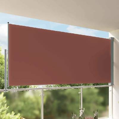 vidaXL Zatahovací boční markýza 160 x 300 cm hnědá