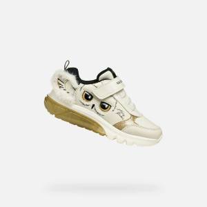 GEOX Кремави момичешки маратонки Geox Ciberdron Harry Potter Geox | Byal | Момичешки | 28