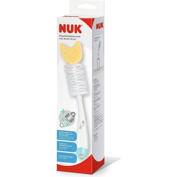 Nuk четка за шише и биберон - 2 в 1 + гъбка mint (10256504)