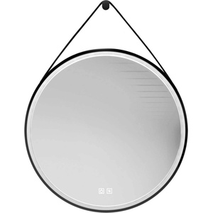 kielle Idolio - Огледало с LED осветление и нагревател, диаметър 59 cm, черно 50324004 (50324004)