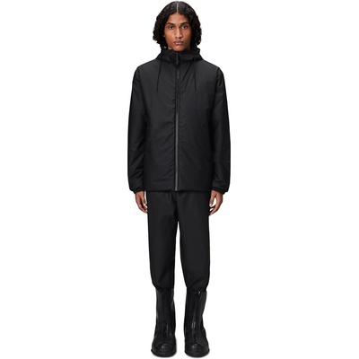 Rains Men's Lohja Insulated Waterproof Hooded Rain Anorak - Black-01