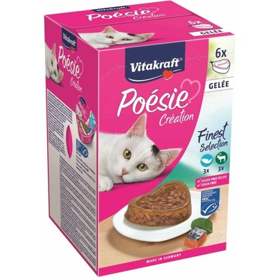 Vitakraft Poésie Création ryba a zvěřina v želé 6 x 85 g