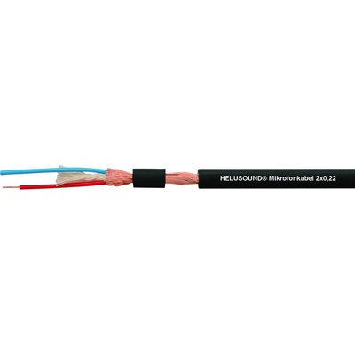 Helu 400038 mikrofonový 2 x 0.22 mm² černá 1000 m
