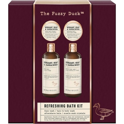Baylis & Harding The Fuzzy Duck mycí gel na tělo a vlasy 250 ml + mycí gel na obličej 250 ml + balzám po holení 100 ml + sůl do koupele 100 g