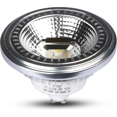 V-TAC LED žiarovka GU10 AR111 12W 40° studená biela
