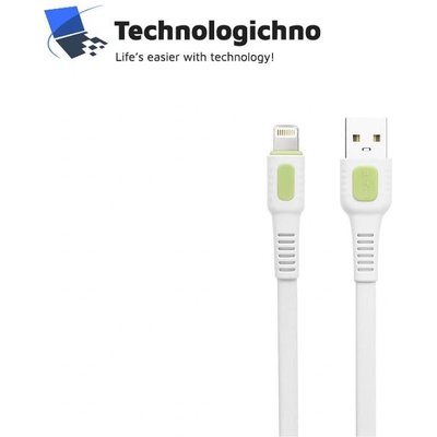 DeTech Кабел DeTech DE-C36i Lightning 2.4A 1m White (40192)