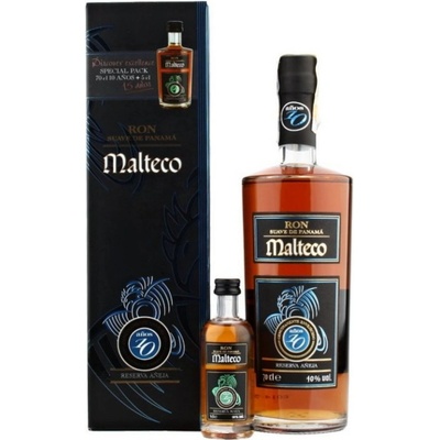 Malteco 10y 40% 0,7 l + miniatura 15y (karton)