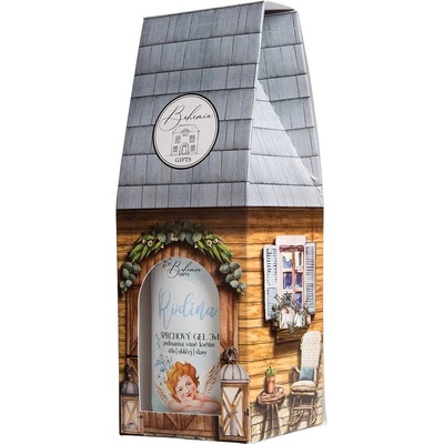 Bohemia gifts Sprchový gél 3v1 s vůní pivoňky – domeček rodina 500 ml