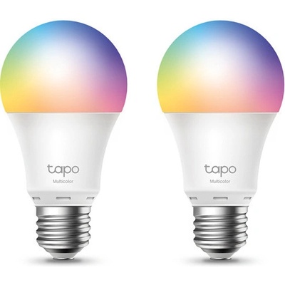 TP-LINK LED žárovka Tapo L530E, E27, 220-240V, 8.7W, 806lm, 6000k, RGB, 15000h, chytrá Wi-Fi žárovka, 2 kusy