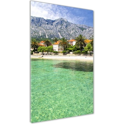 Vertikálny foto obraz sklenený Pláž Chorvatsko 50x100 cm