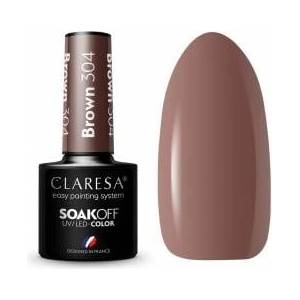 Claresa Claresa Soak Off UV/LED Brown Gel Polish 304 5g