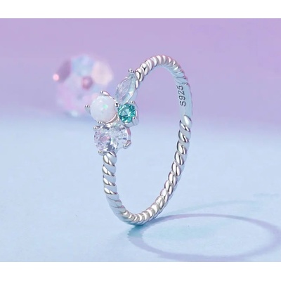 For Silver Kroucený prsten s opálem Stříbro