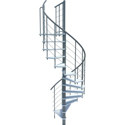 Minka STAIRS Kombinované točité schodisko Venezia Smart biela/sivá pr. 160 cm