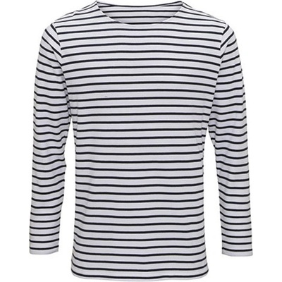 Asquith & Fox pánské triko s dlouhým rukávem AQ070 White-Navy
