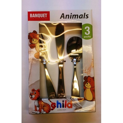 Banquet detský príbor Animals 3 ks