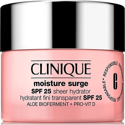 Clinique Moisture Surge SPF25 Sheer Hydrator дневен успокояващ и хидратиращ крем spf 25 унисекс 75 мл