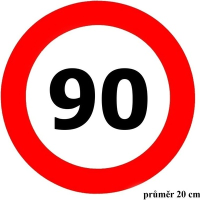 Samolepka konstrukční rychlost 90 km