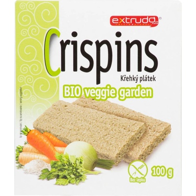 Extrudo Crispins křehký plátek veggie garden Bio 100 g – Zboží Dáma
