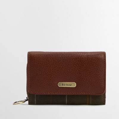 Klasická dámská peněženka Barbour Rosa Leather French Purse Brown