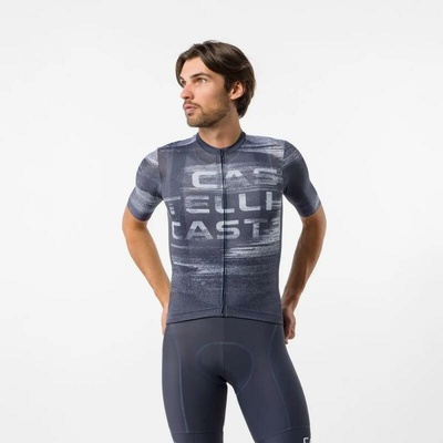 Castelli Stratus Logo jersey Deep bordeaux/ Winter sky