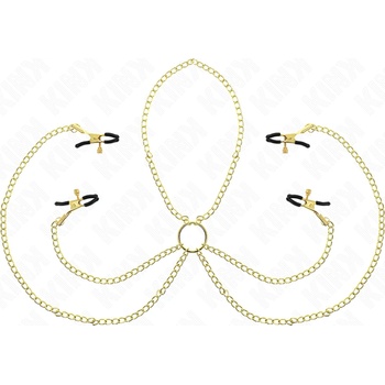 Kink 4 Nipple & Clit Clamps Adjustable Gold