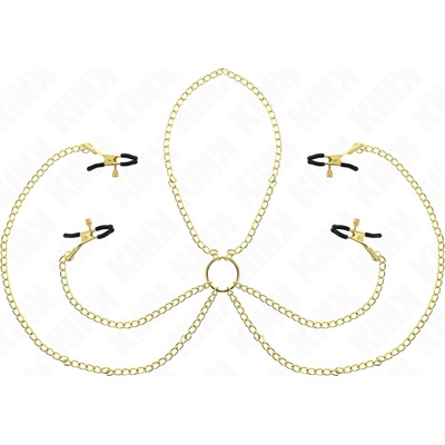 Kink 4 Nipple & Clit Clamps Adjustable Gold