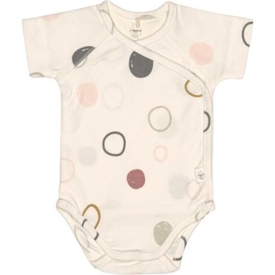 Lassig Бебешко боди с къс ръкав Lassig - Gots, 86/92 cm, 12-24 м, Circles Offwhite (4042183426365)