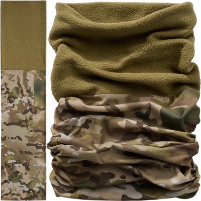 Multifunkčný flisový nákrčník Brandit Tactical Camo Tactical Camo