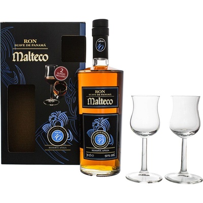 Malteco 10y 40% 0,7 l (dárkové balení 2 sklenice)