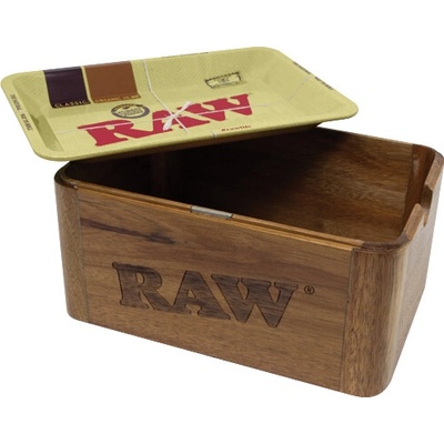 Raw drevená krabička s vekom mini