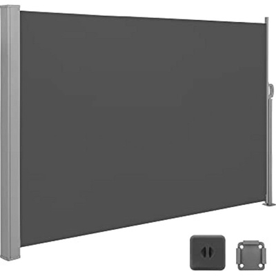 Song Výsuvná boční markýza na balkón a terasu 180 x 400 cm – kouřově šedá