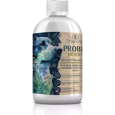 OrganoVet Probio Herbs - 100% органична хранителна добавка за домашни любимци 200 мл