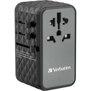 Verbatim Универсален пътнически адаптер зарядно UTA-06 GaN III, 100W (32121)