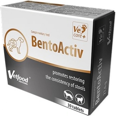 VetFood Bentoactiv - хранителна добавка при диария и лошо храносмилане, 30 капсули - Полша