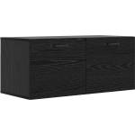 vidaXL Стенен шкаф Монтиране на стена Черен дъб 80 x 36, 5 x 35 cm (8009819)