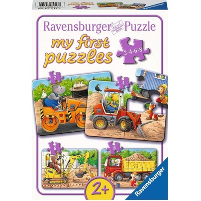 RAVENSBURGER Moje první Zvířata na staveništi 4v1 2,4,6,8 dielov