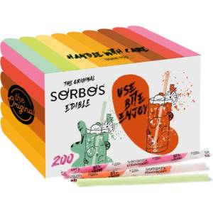 SORBOS ядливи плодови сламки ИНДИВИДУАЛНА КУТИЯ! (200 бр. )