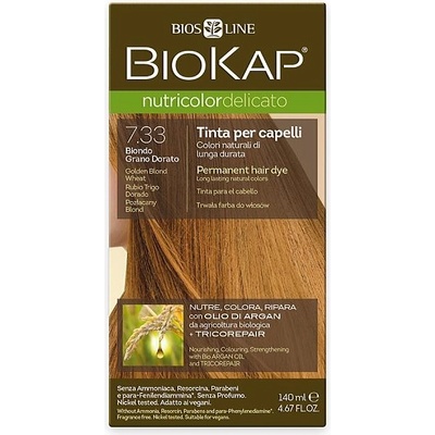 Biokap NutriColor Delicato barva na vlasy 7.33 blond zlatá pšenice 140 ml