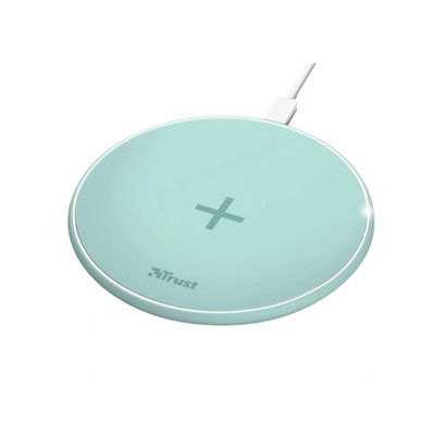 Trust 23865 зарядно за мобилни устройства Смартфон Туркоазен Променлив ток (AC), USB Безжично зареждане Бързо зареждане На закрито (t23865)