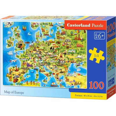 Castorland Map of Europe 100 dielov